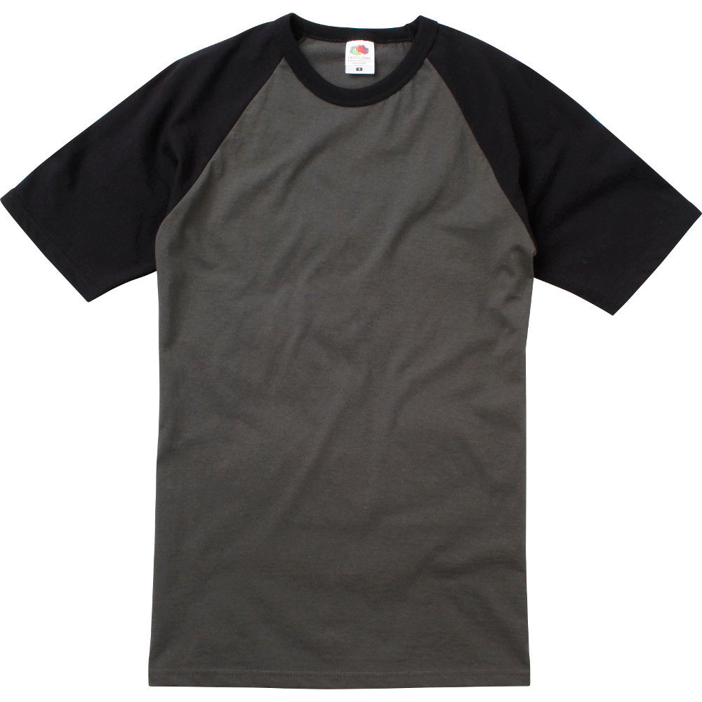Fruit Of The Loom Mens Short Sleeve Baseball T Shirt