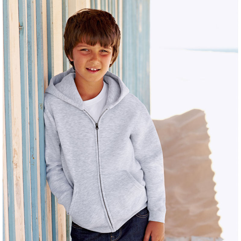 Fruit Of The Loom Kids Hooded Zip Up Sweat Jacket