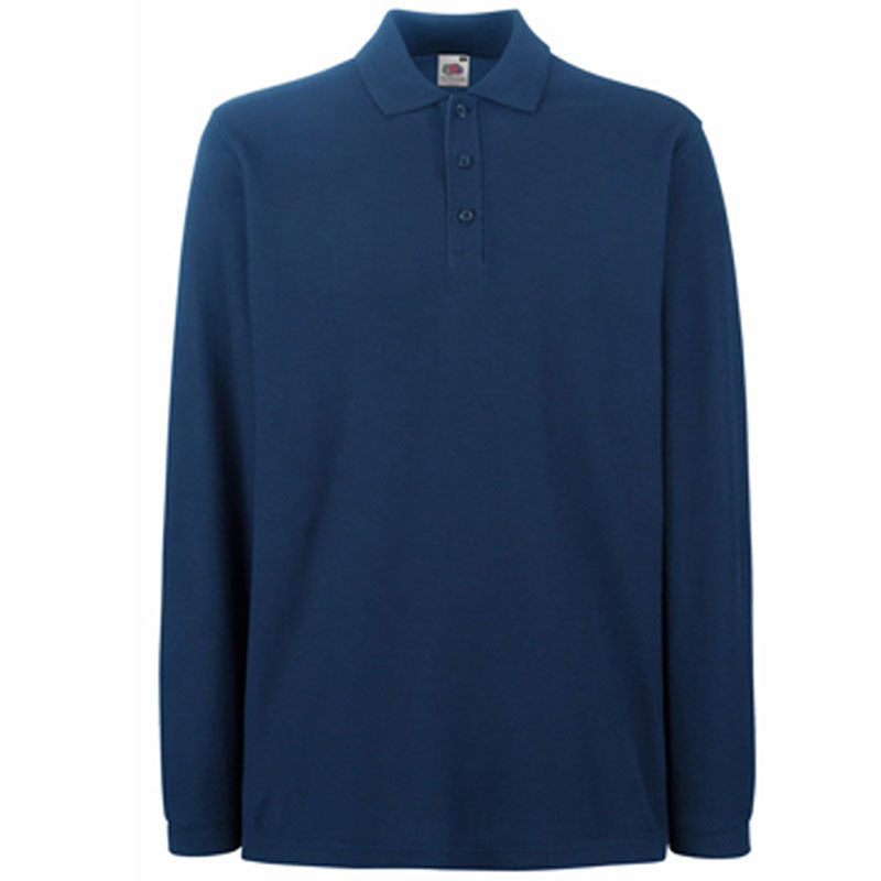 Fruit of the Loom Mens Premium Long Sleeve Polo Shirt