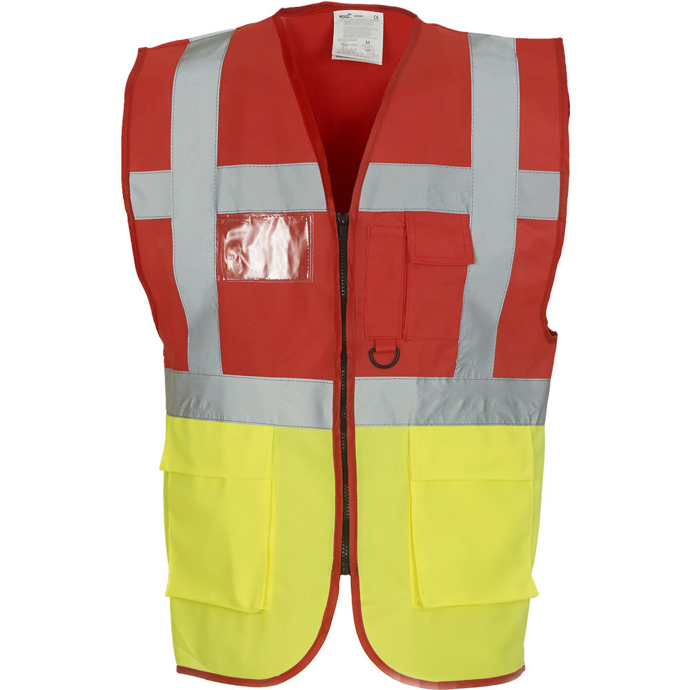 Yoko Mens Multi Functional Executive High Vis Waistcoat