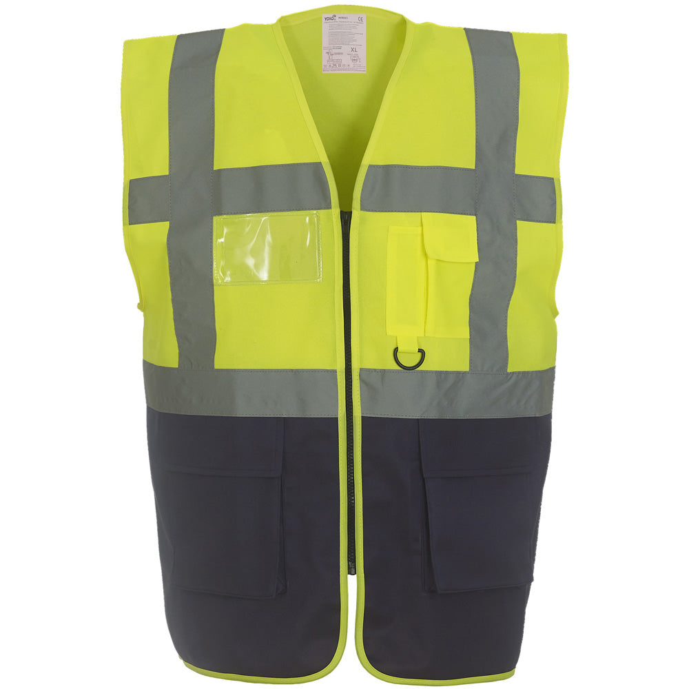 Yoko Mens Multi Functional Executive High Vis Waistcoat