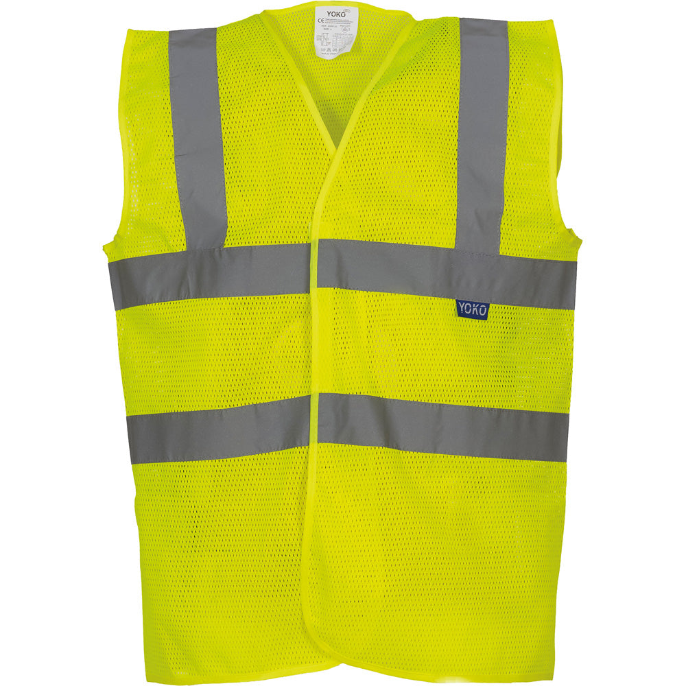 Yoko Mens Top Cool Open Mesh 2 Band And Braces Waistcoat