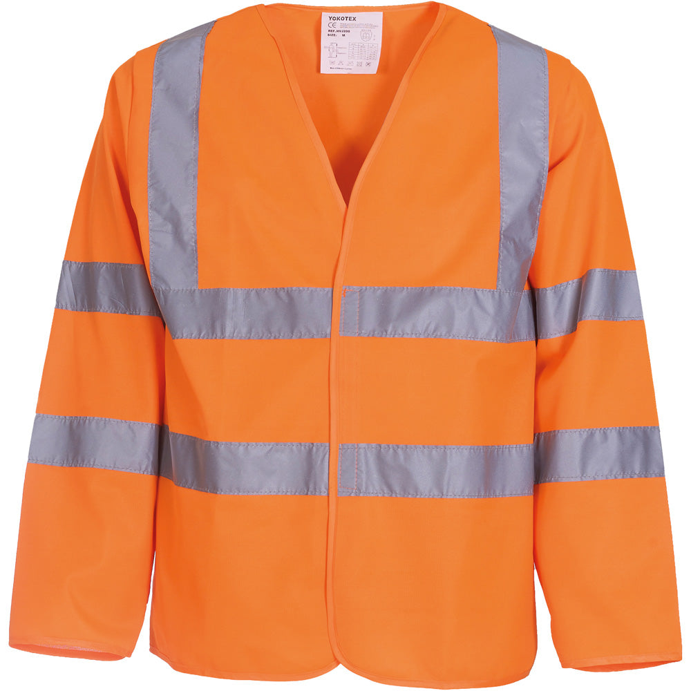 Yoko Mens High Vis Long Sleeve Waistcoat