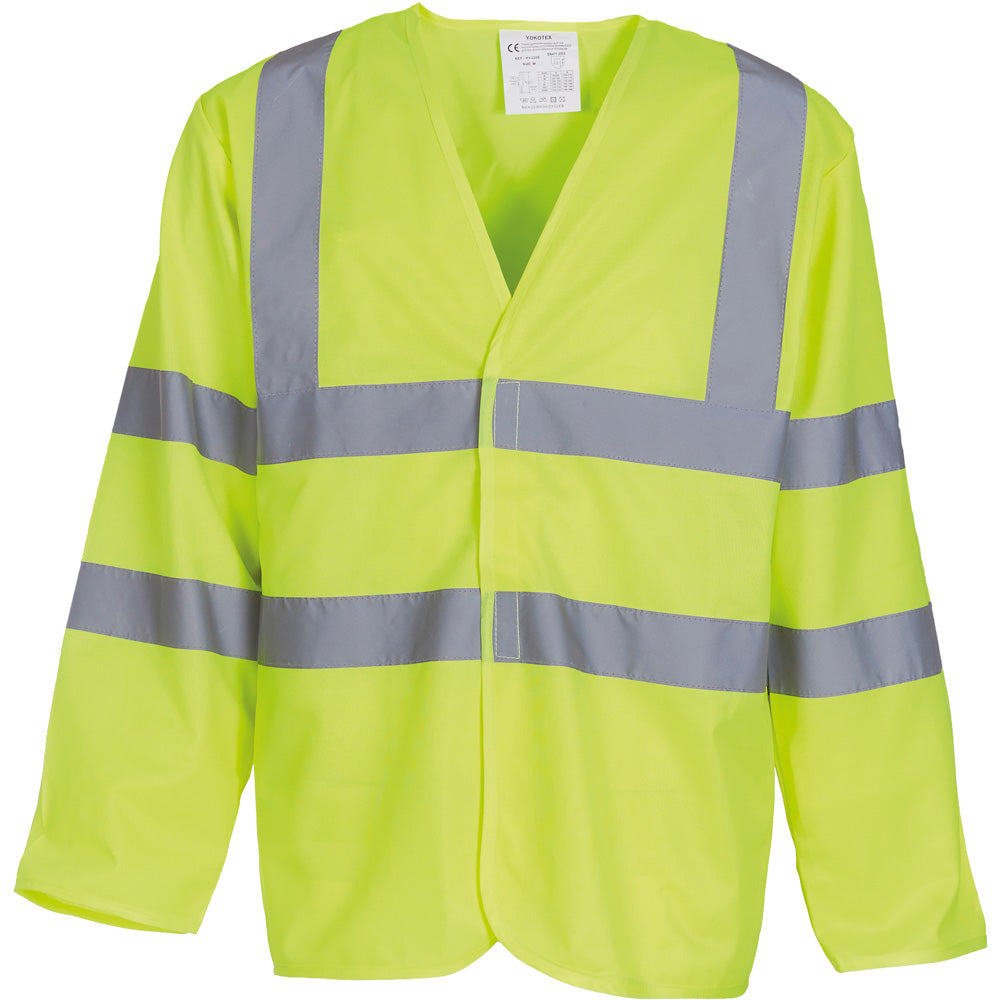 Yoko Mens High Vis Long Sleeve Waistcoat