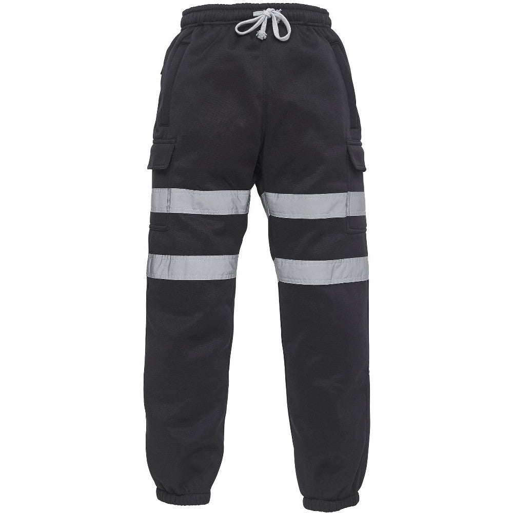 Yoko Mens Hi Vis Elasticated Waist Railway Safety Jogging Pants