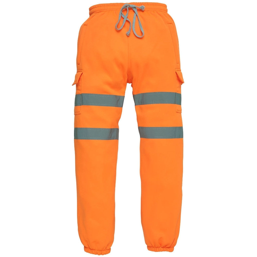 Yoko Mens Hi Vis Elasticated Waist Railway Safety Jogging Pants