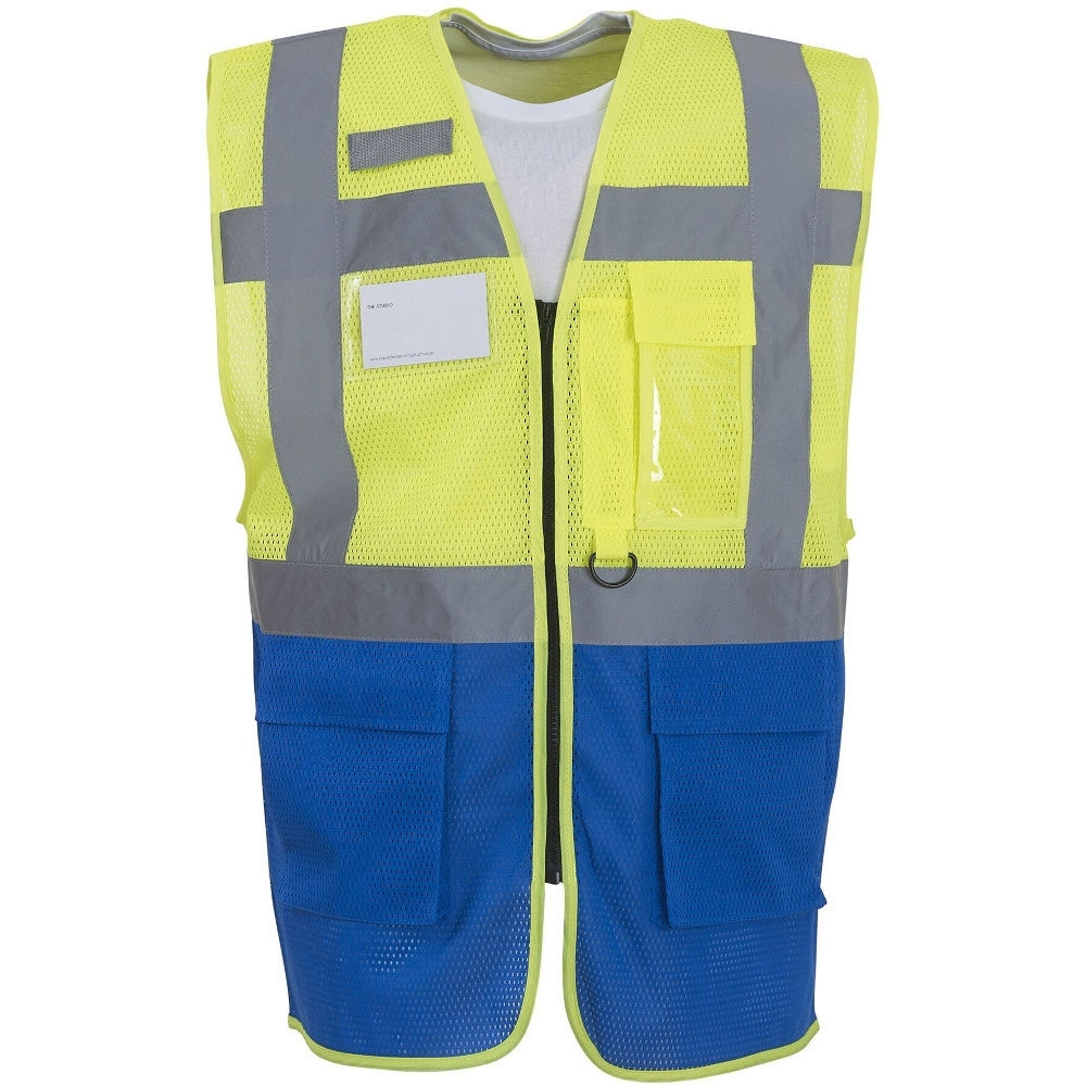 Yoko Mens Hi Vis Top Cool Open Mesh Executive Safety Waistcoat