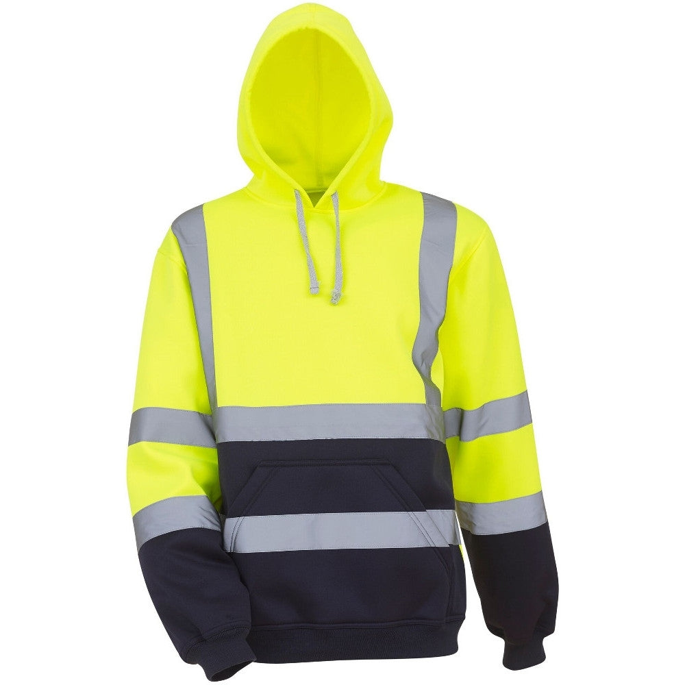 Yoko Mens Hi Vis Pull Over Anti Pill Polyester Safety Hoodie