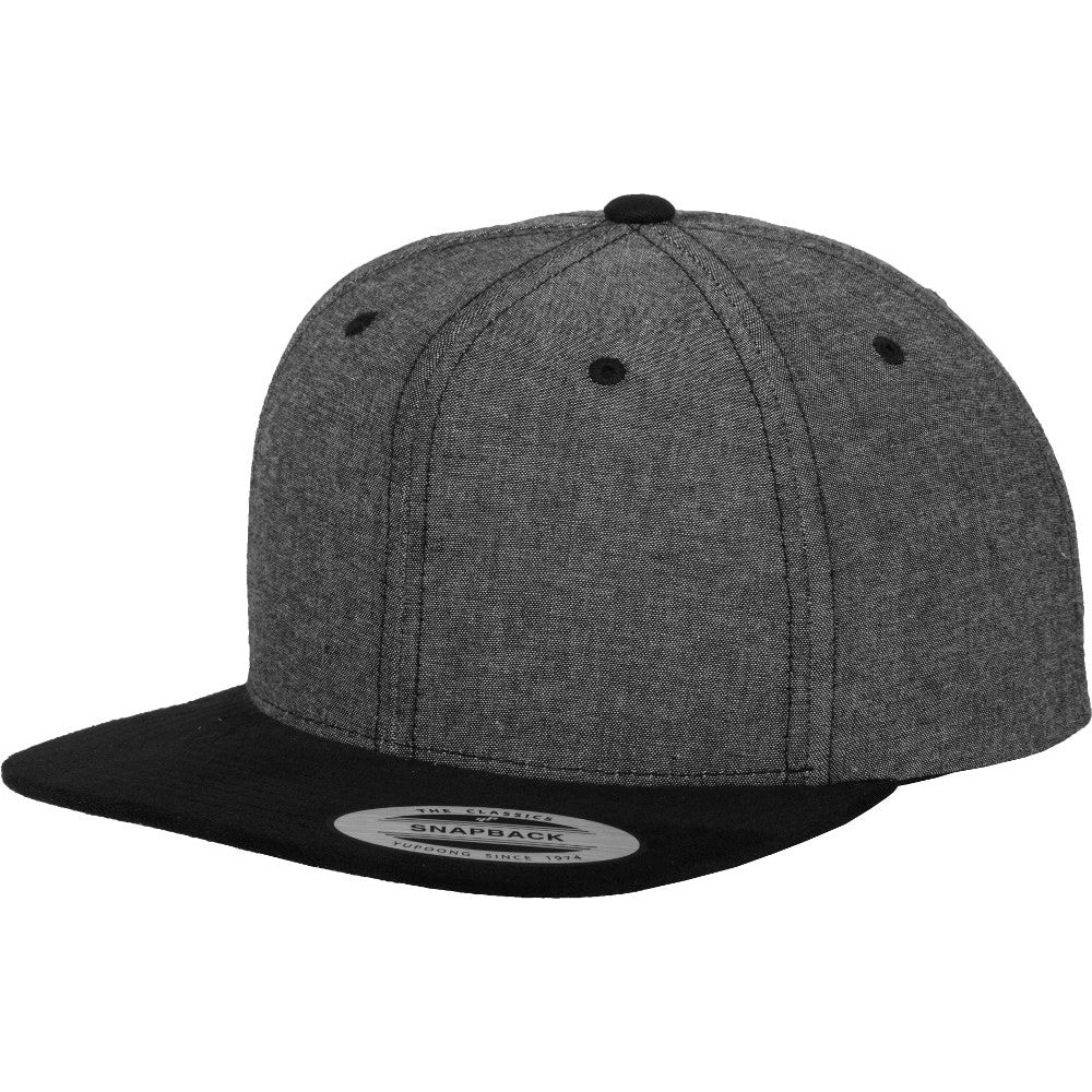 Flexfit by Yupoong Mens Classic Imitation Chambray-Suede Snapback Cap