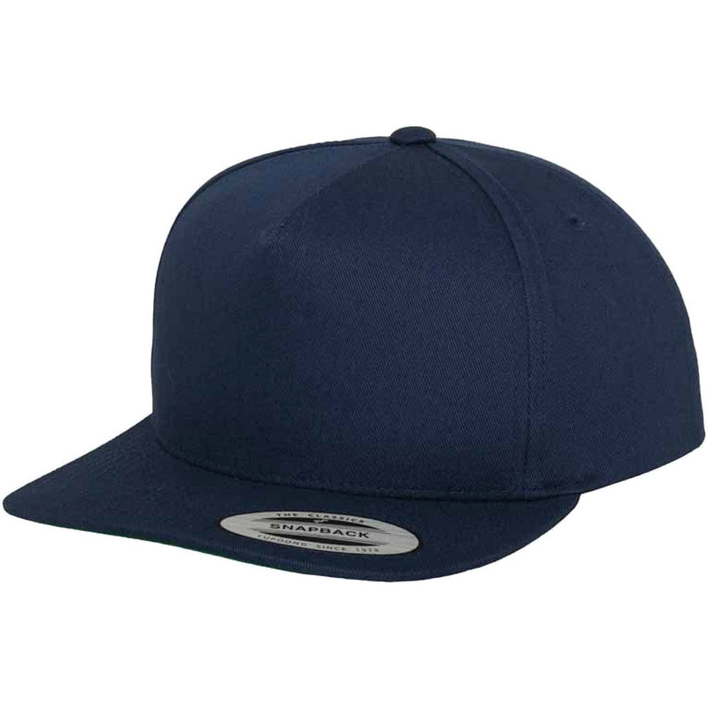 Flexfit by Yupoong Mens Classic 5-Panel Cotton Buckram Snapback Cap