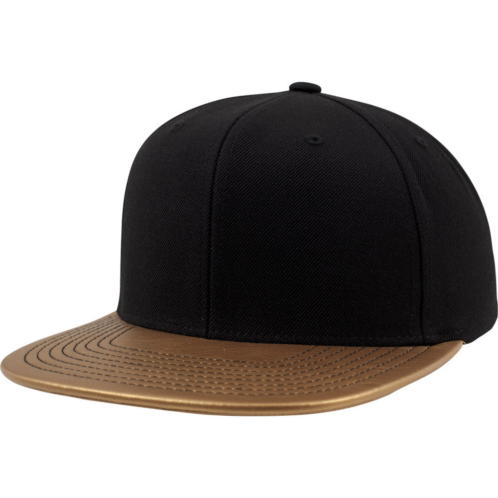 Flexfit by Yupoong Mens Premium Wool Metallic Visor Snapback Cap