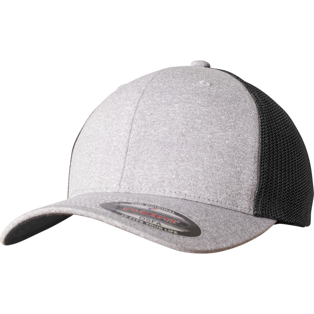 Flexfit by Yupoong Mens Flexfit Melange Mesh Trucker Cap