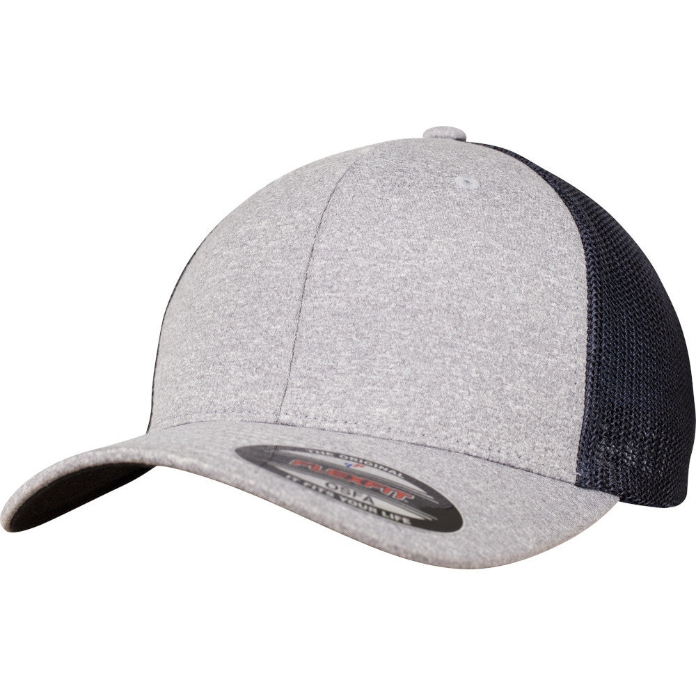 Flexfit by Yupoong Mens Flexfit Melange Mesh Trucker Cap