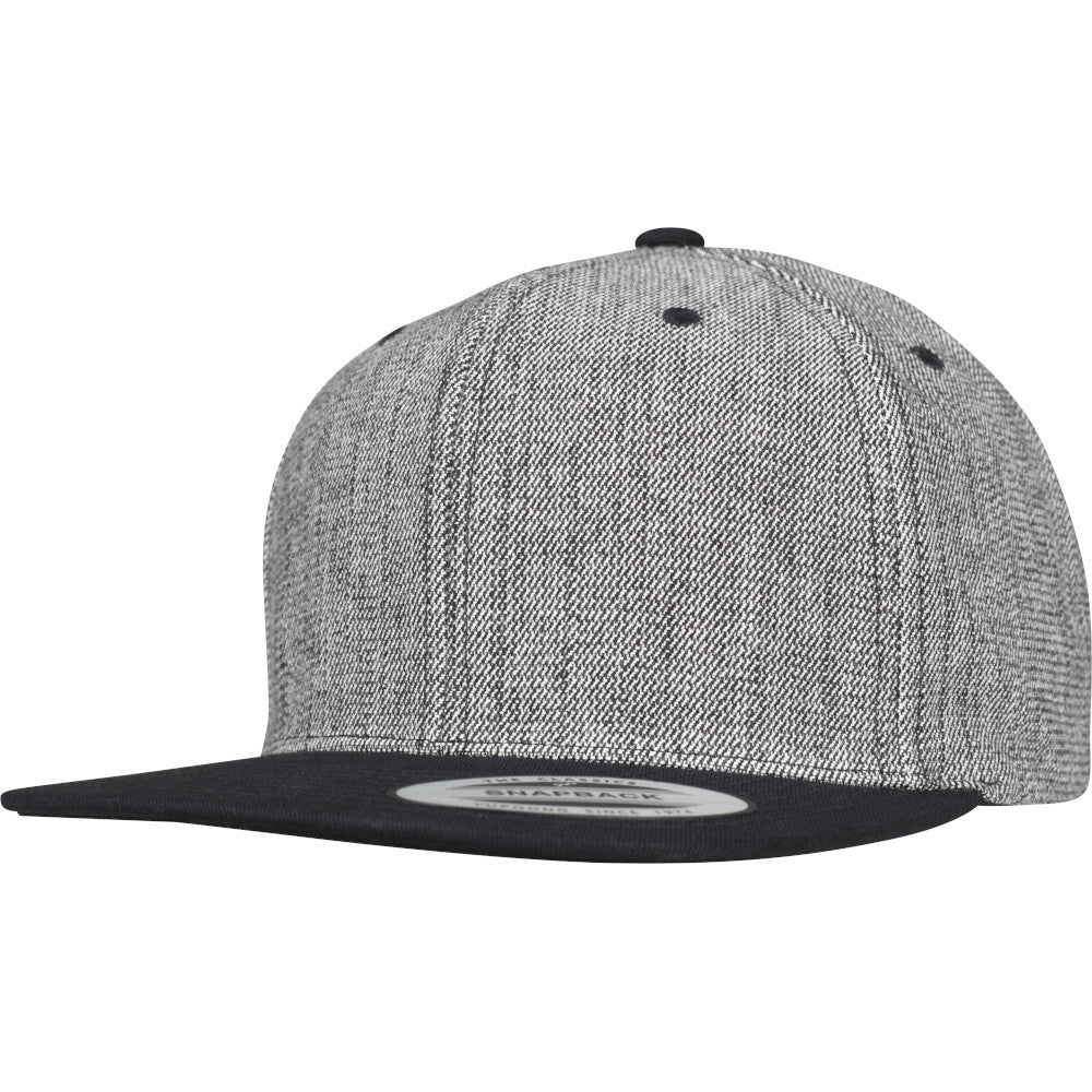 Flexfit by Yupoong Mens Melange Solid Snapback Baseball Cap