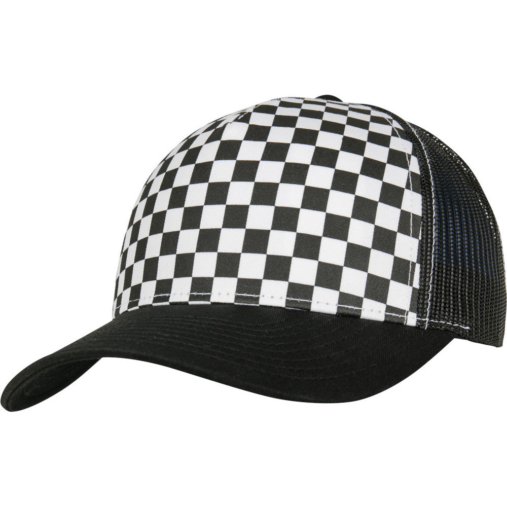 Flexfit by Yupoong Mens Checkerboard Retro Trucker Cap