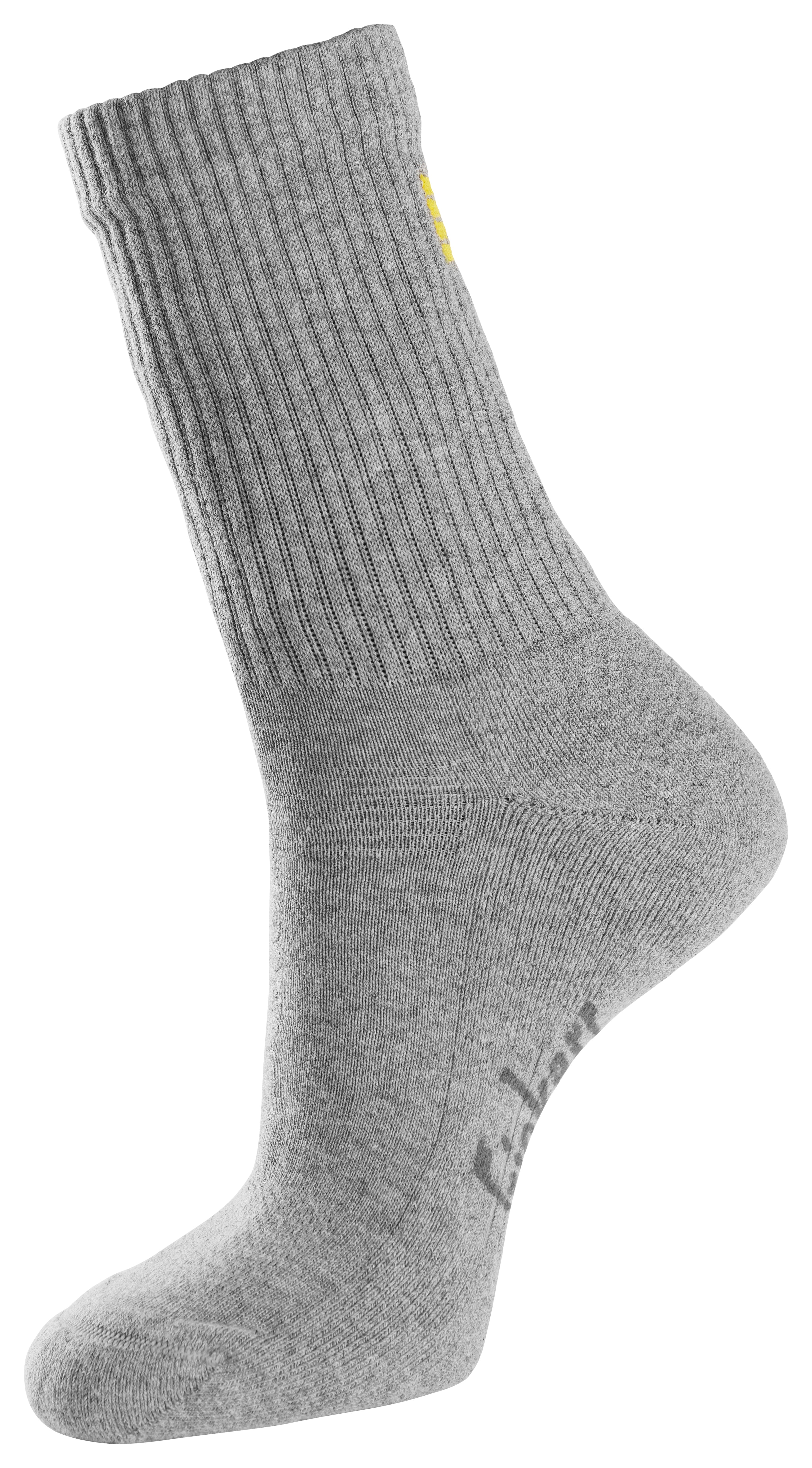 Snickers Cotton Socks, 3-Pack - Grey Melange - 2800
