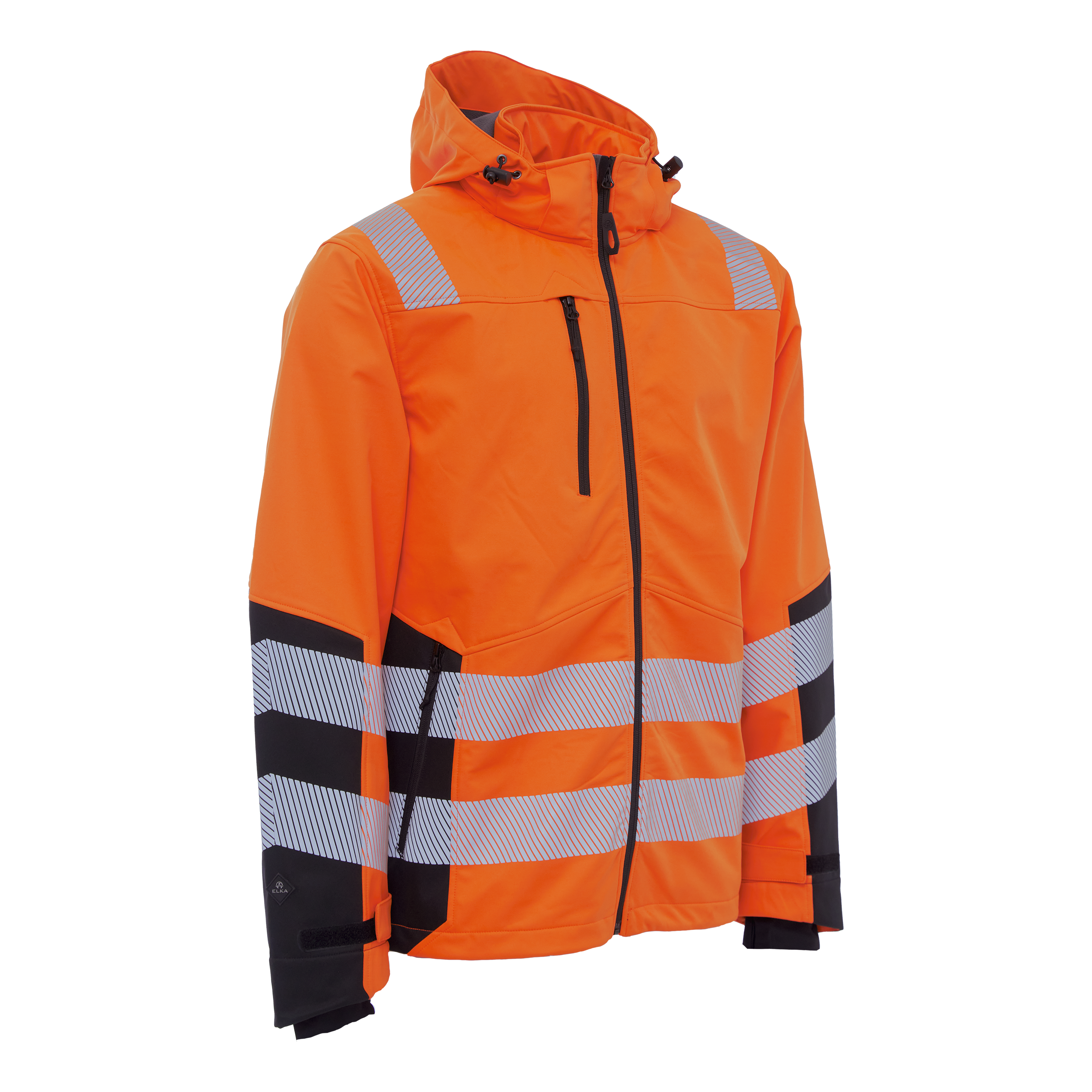 Visible Xtreme Recycled Softshell Jacket - Fl. orange/Black