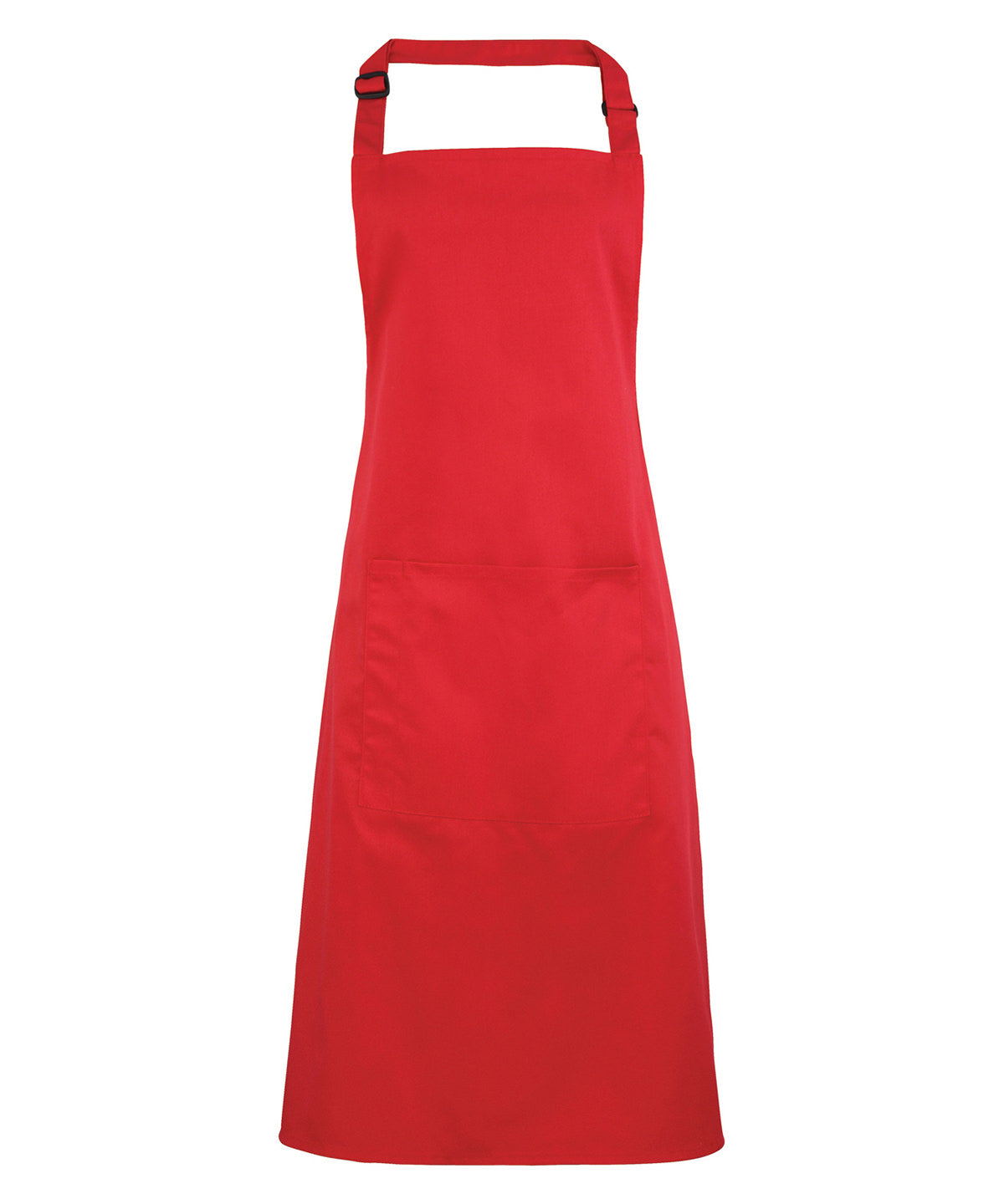 Colours Bib Apron with Pocket - Strawberry Red
