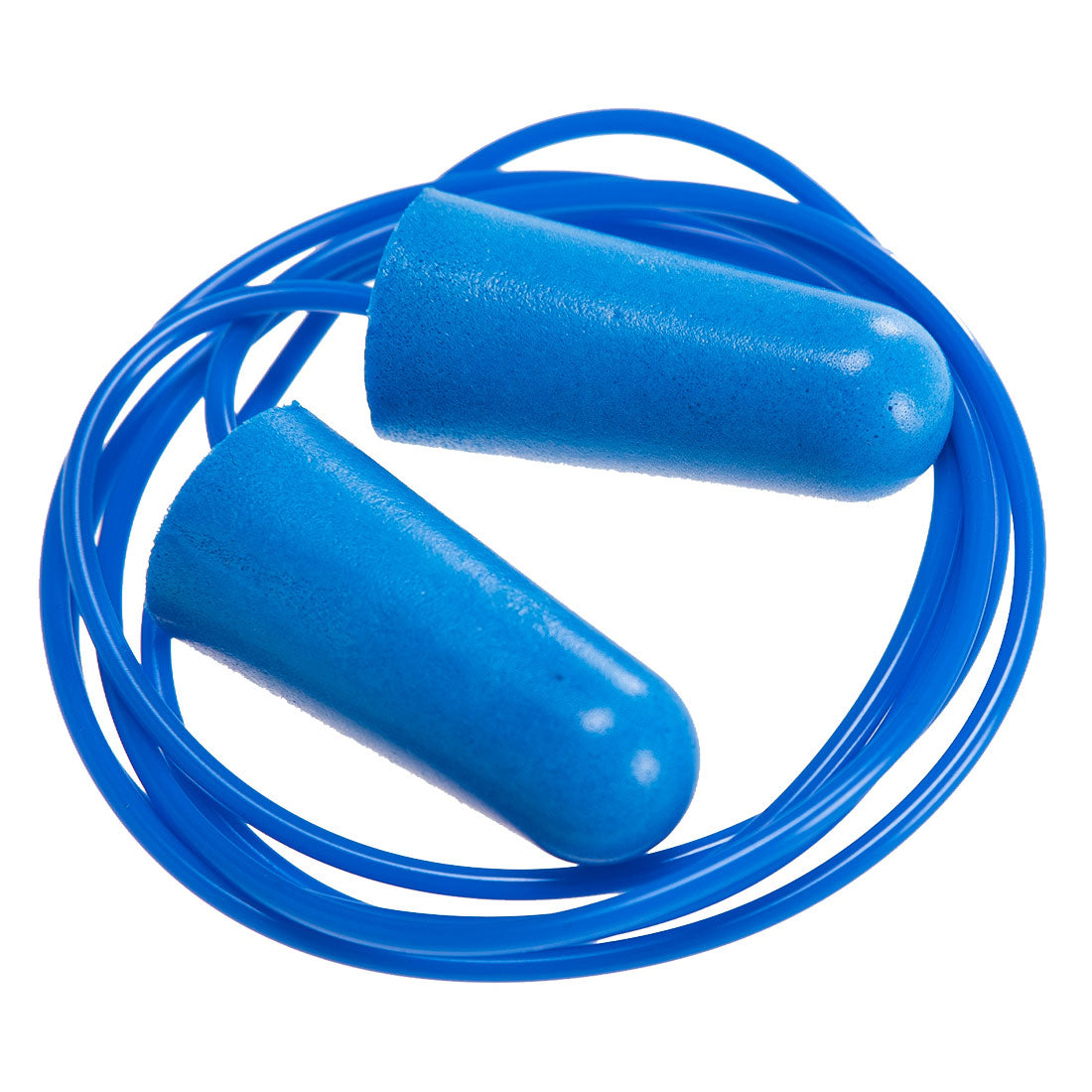 Detectable Corded PU Ear Plugs (Pk200) - Blue