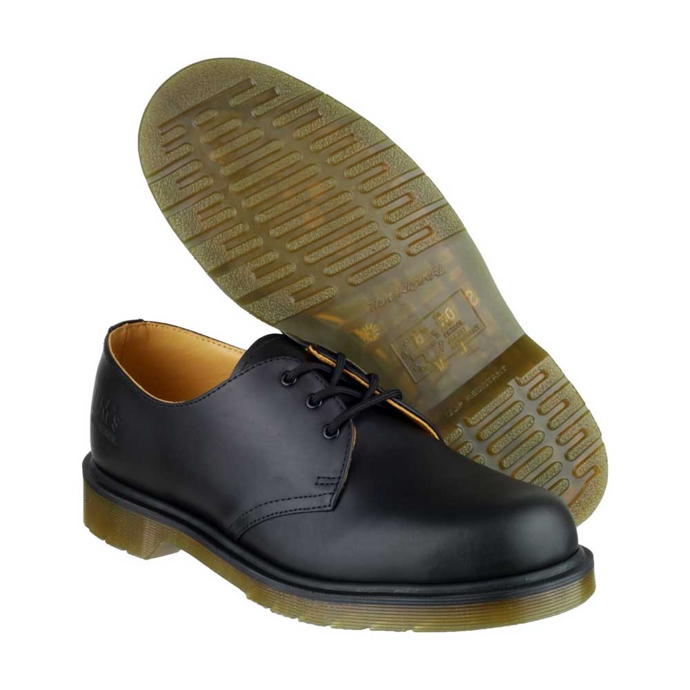 Dr Martens Mens Lace Up Non Safety Leather Shoes B8249 Black