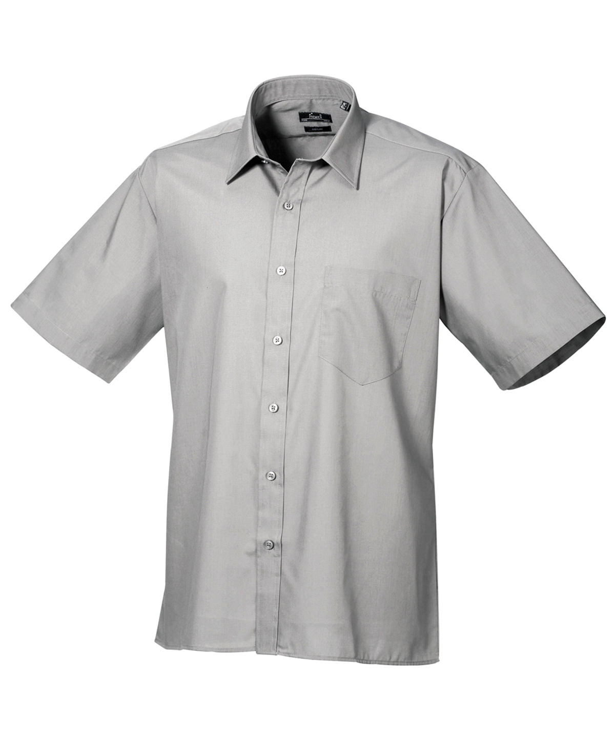 Short sleeve poplin shirt - Silver