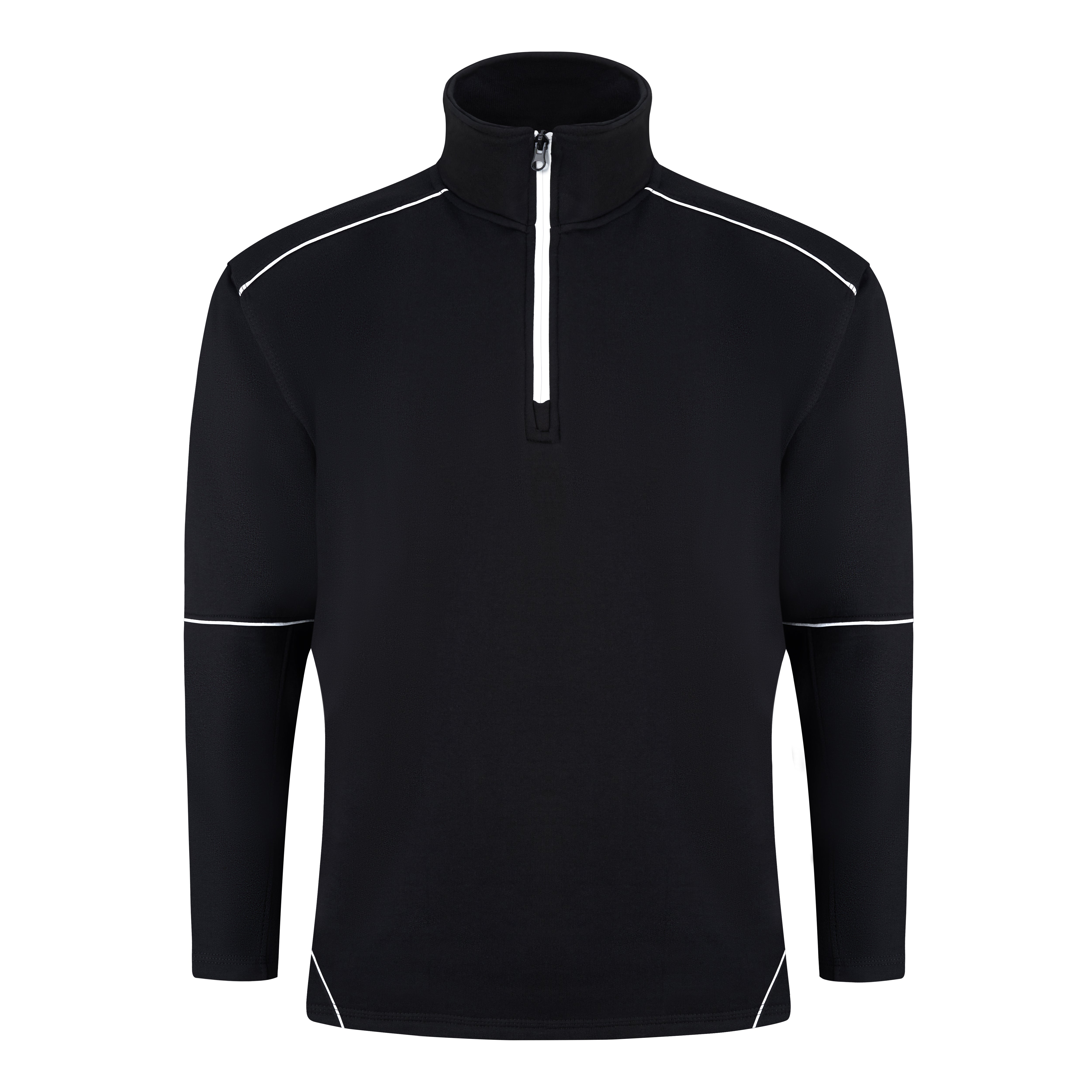 Fireback Quarter Zip Sweatshirt - Black/Black
