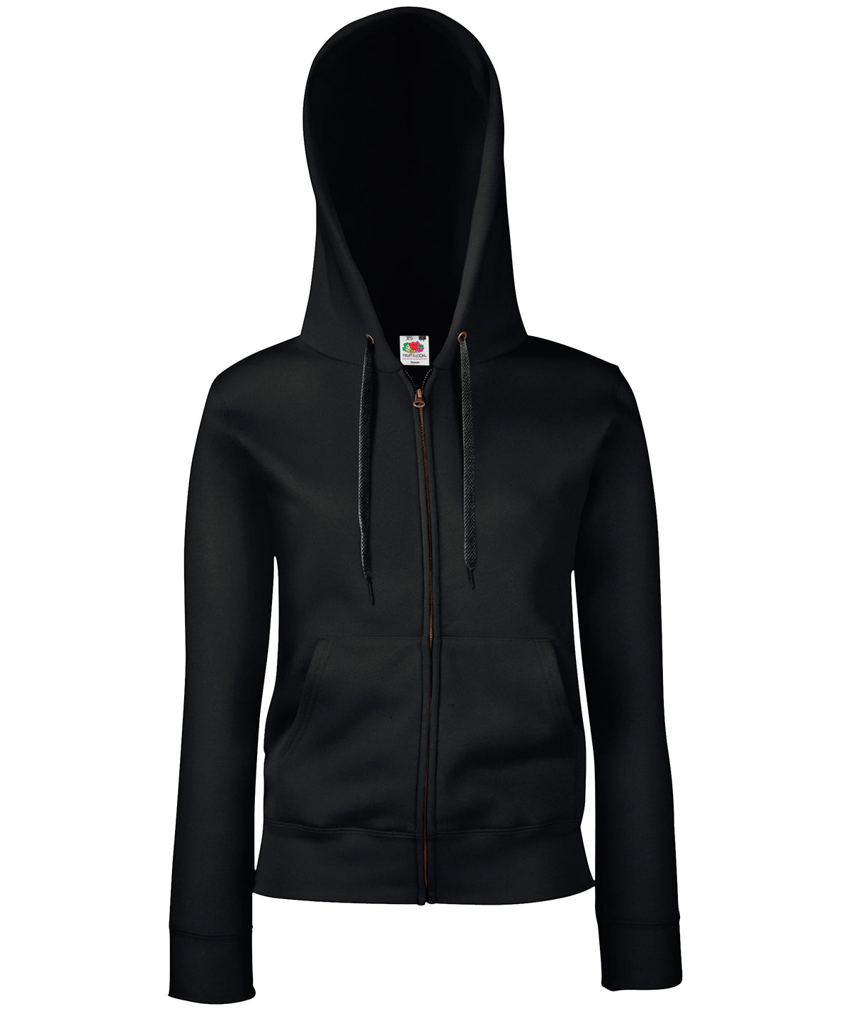 Women's premium 70/30 hooded sweatshirt jacket - Black