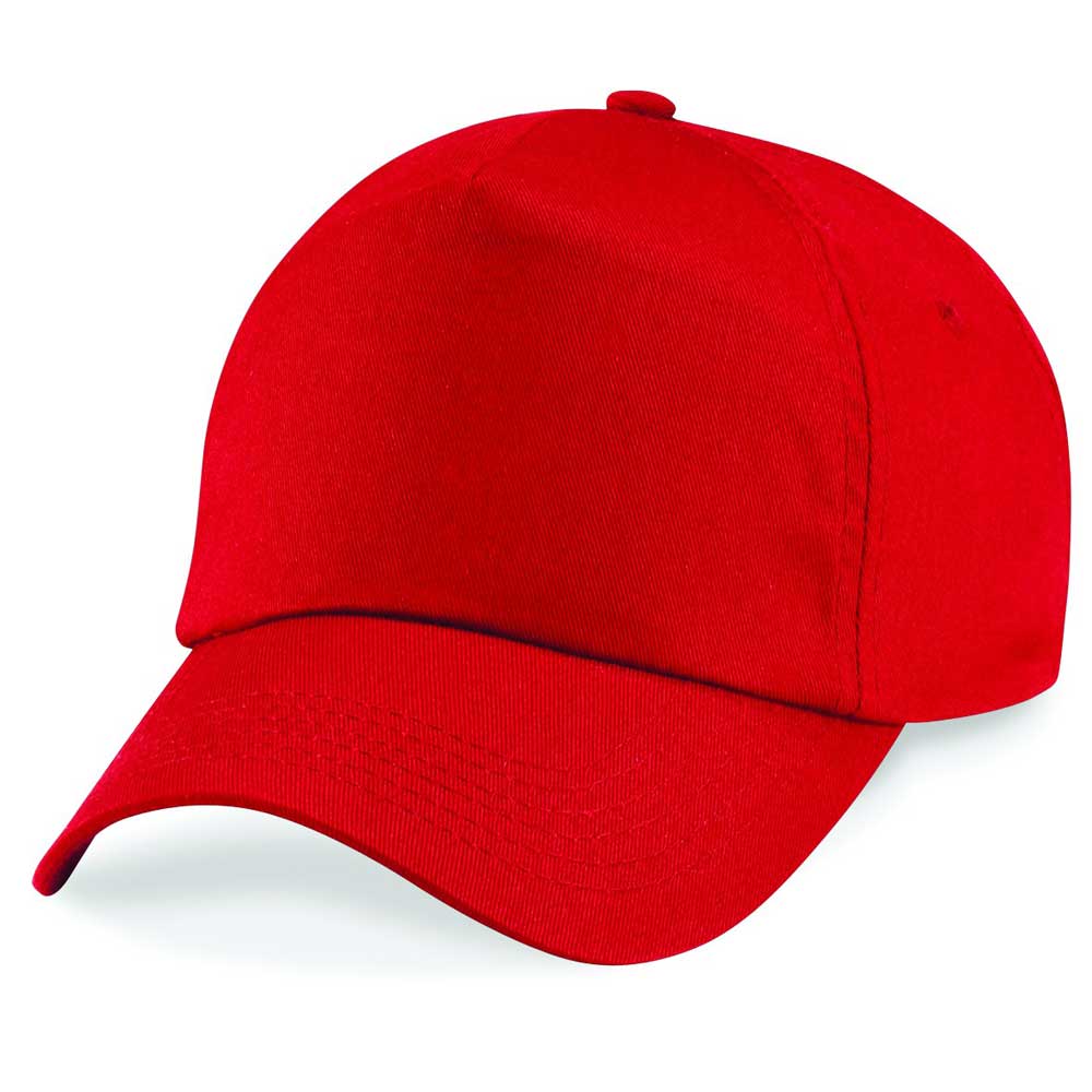 Beechfield 5 Panel Unlined Cotton Cap
