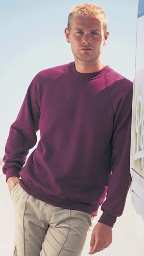 Russell Mens Raglan Long Sleeve Crew Neck Sweatshirt