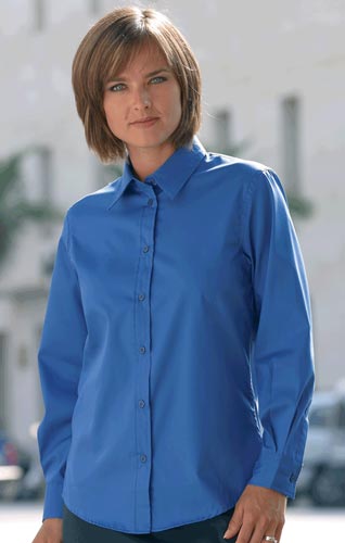 Kustom Kit Ladies Oxford Long Sleeve Shirt