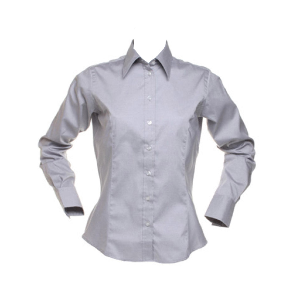 Kustom Kit Ladies Oxford Long Sleeve Shirt