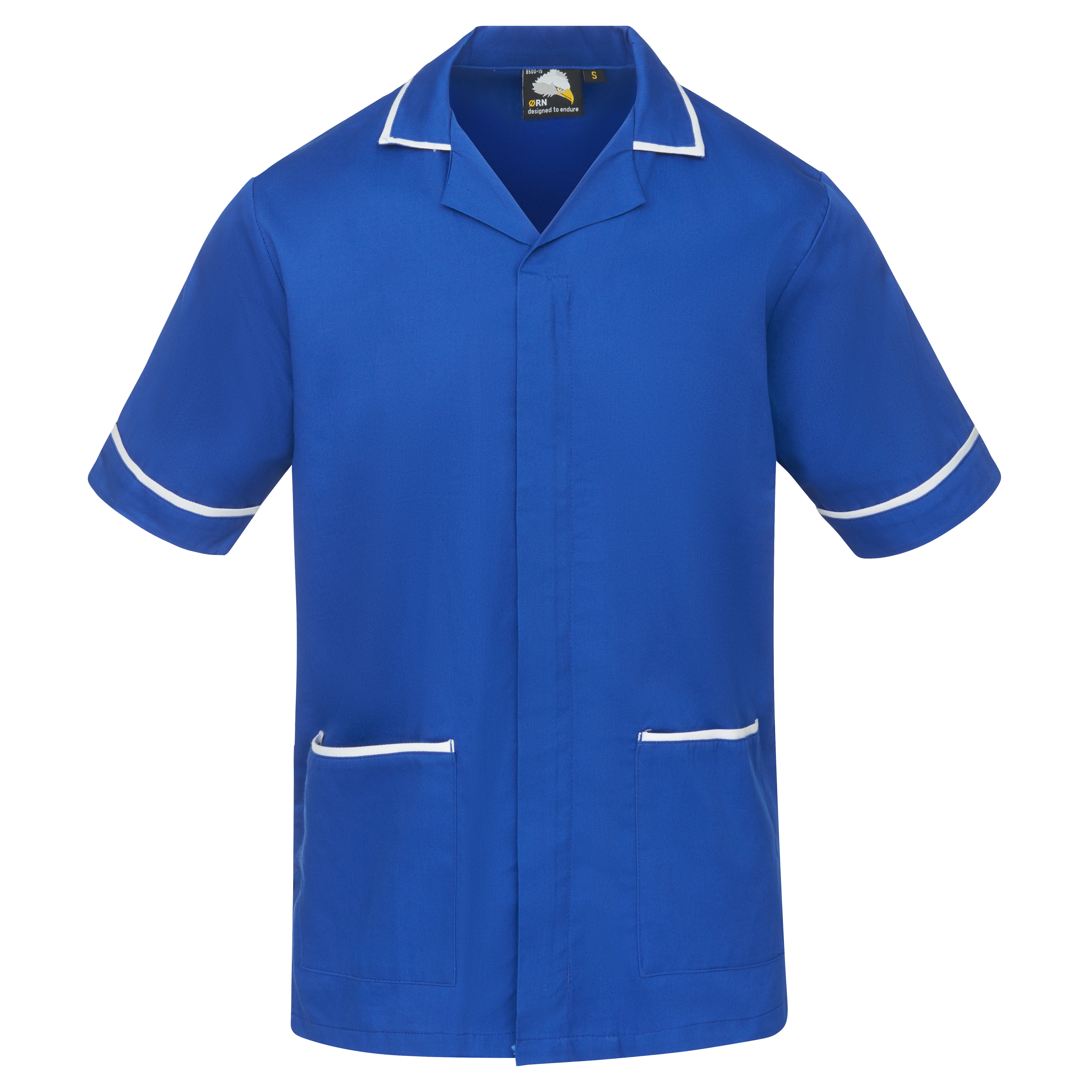 Darwin Male Tunic - Royal With White Trim