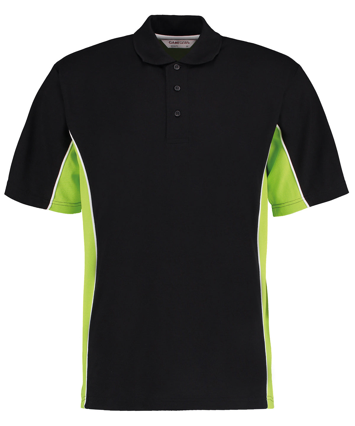 Track polo (classic fit) - Black/Lime/White
