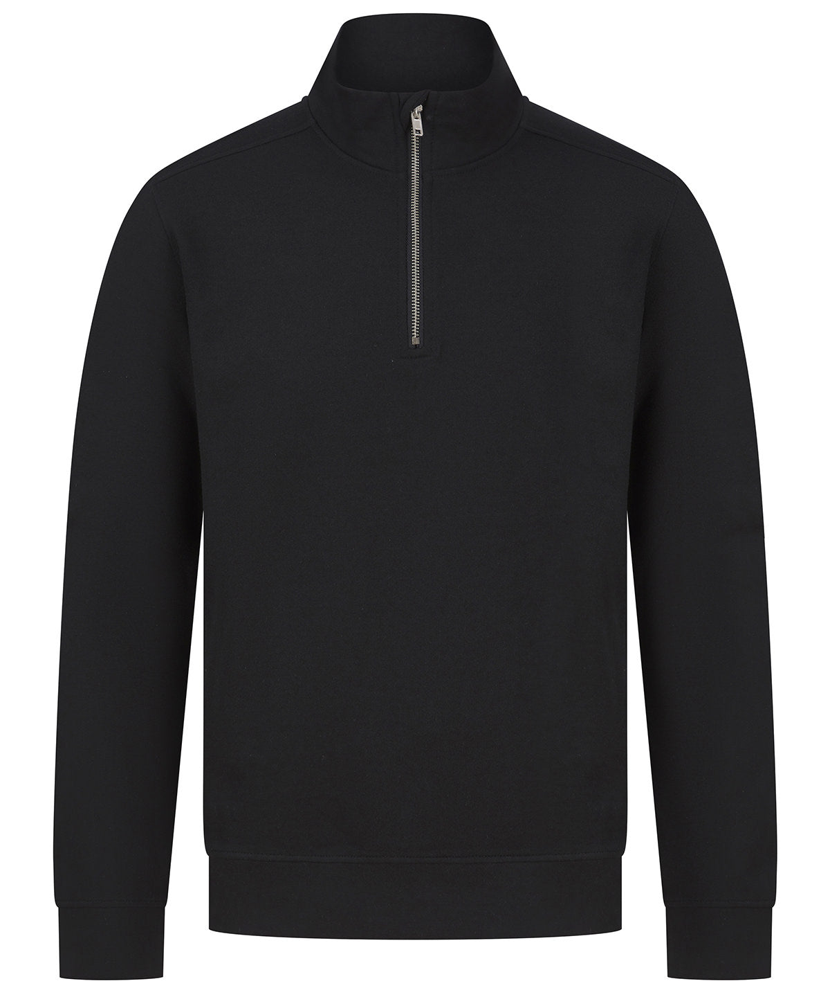 Unisex sustainable 1/4 zip sweatshirt - Black
