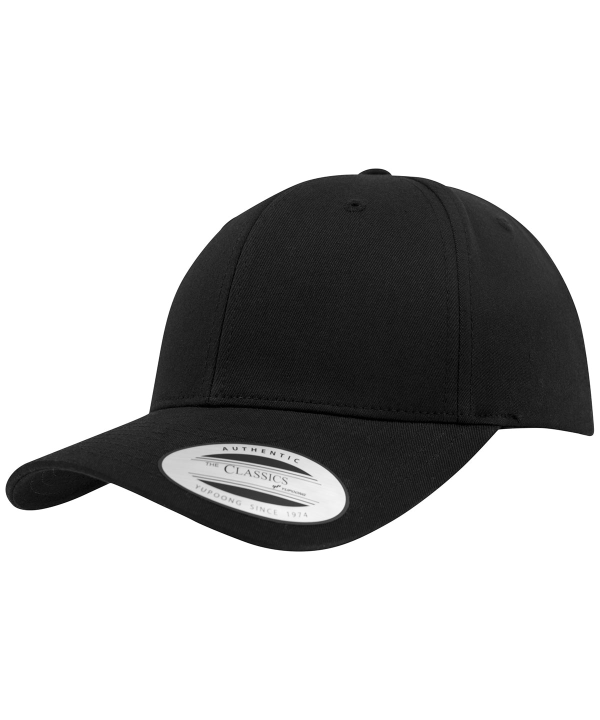 Curved classic snapback (7706)(7706) - Black