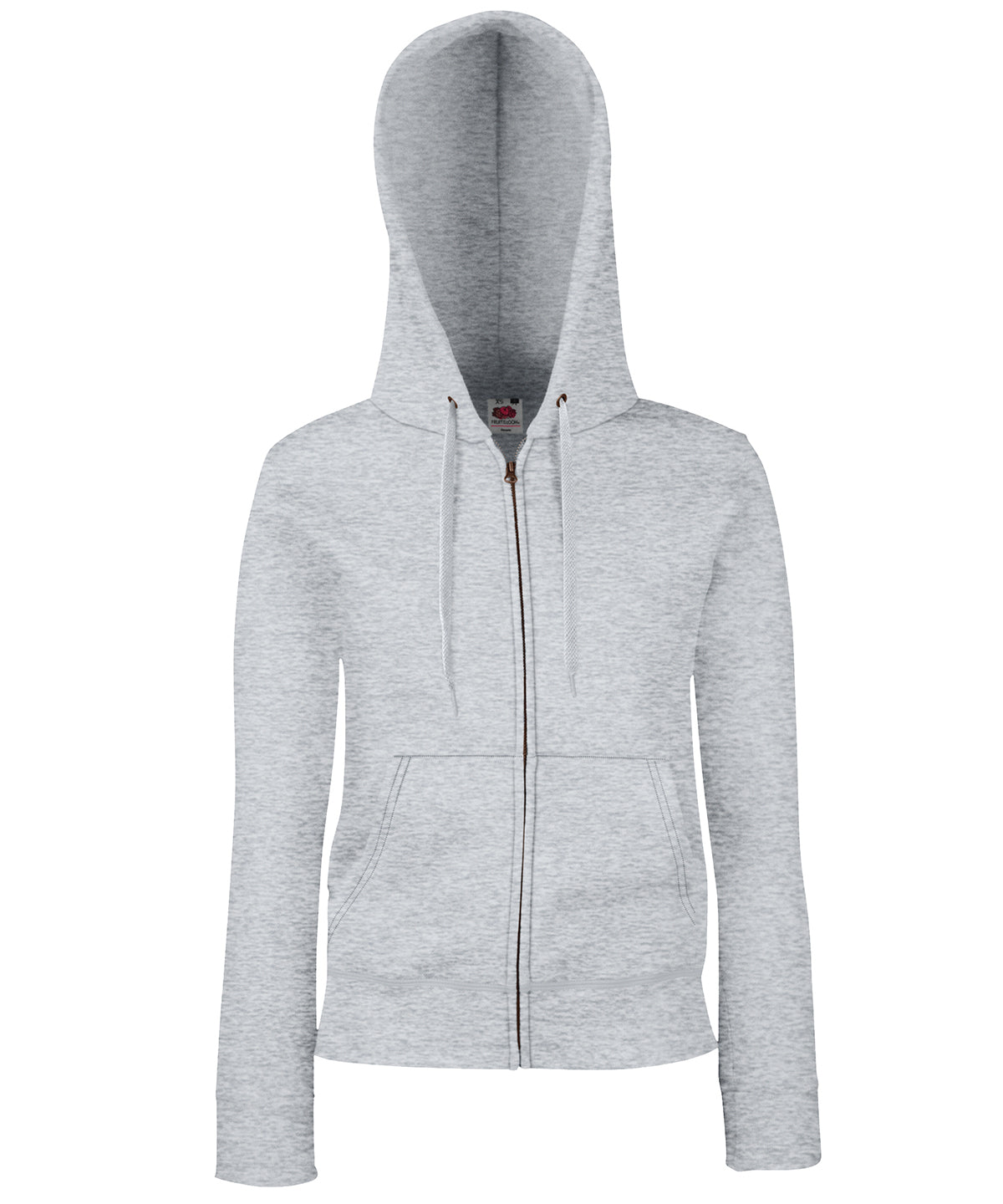 Women's premium 70/30 hooded sweatshirt jacket - Heather Grey