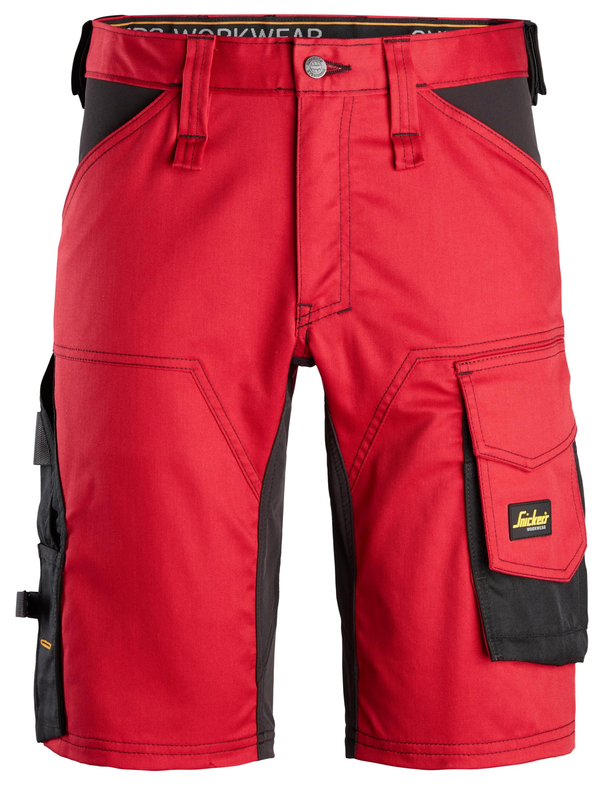 AllroundWork, Stretch Shorts - Chili red\Black - 1604