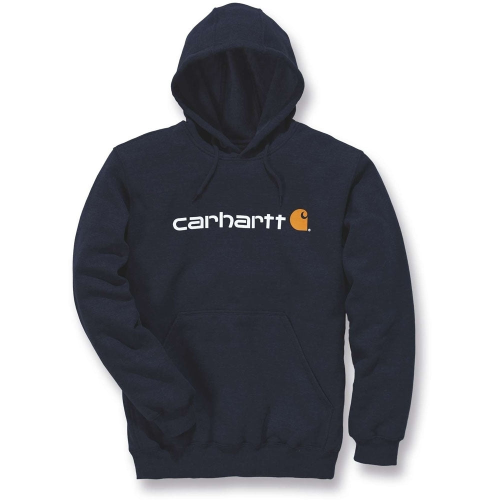 Carhartt Mens Stretchable Signature Logo Hooded Sweatshirt Top