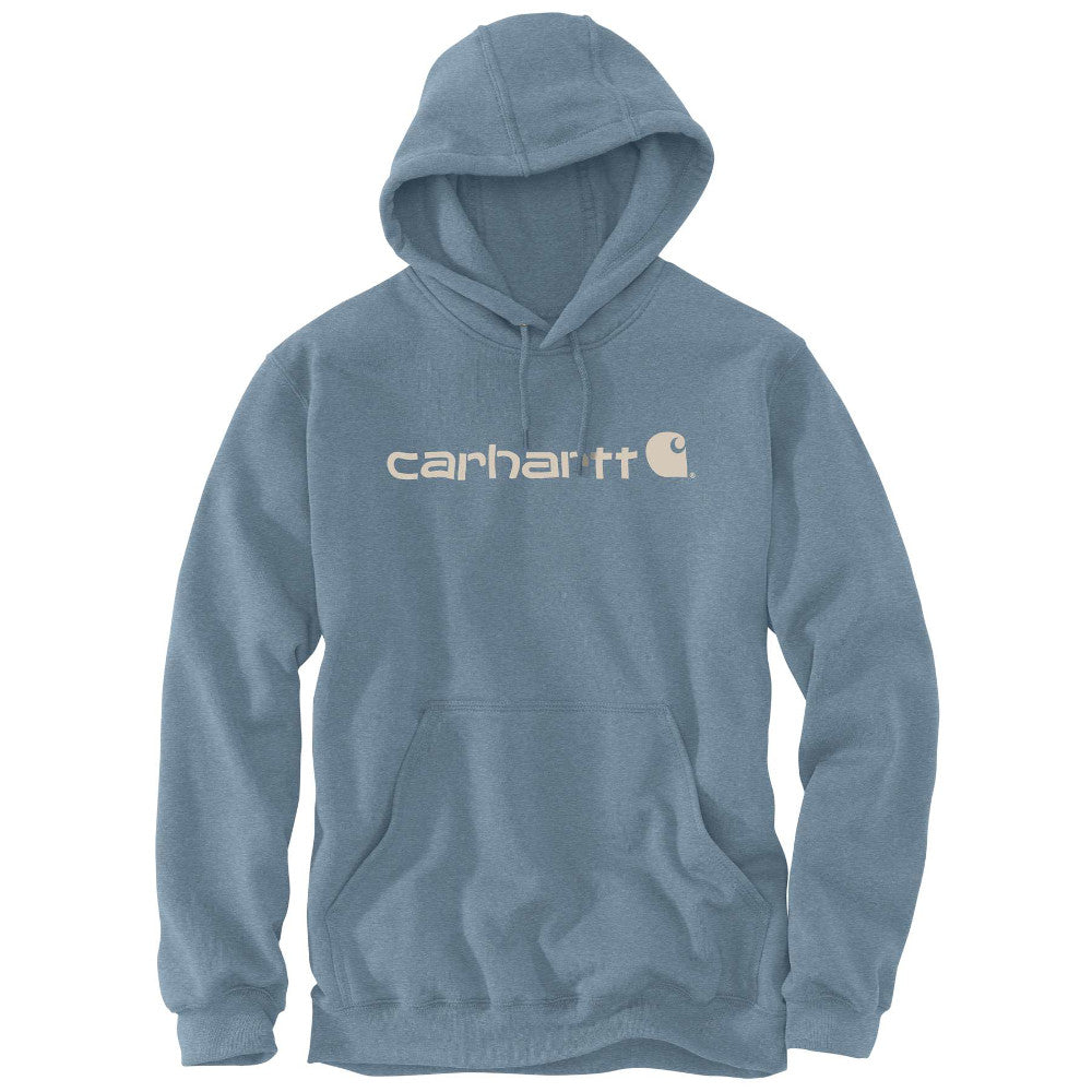 Carhartt Mens Stretchable Signature Logo Hooded Sweatshirt Top