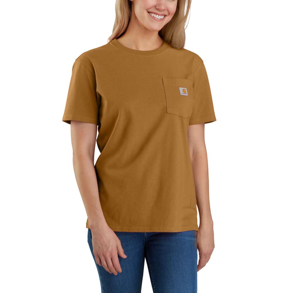Carhartt Womens Pocket Workwear Ribknit Short Sleeve T-Shirt