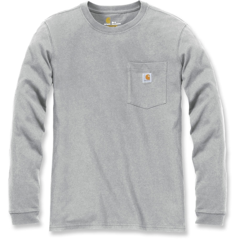 Carhartt Womens Pocket Workwear Rib Knit Long Sleeve T Shirt