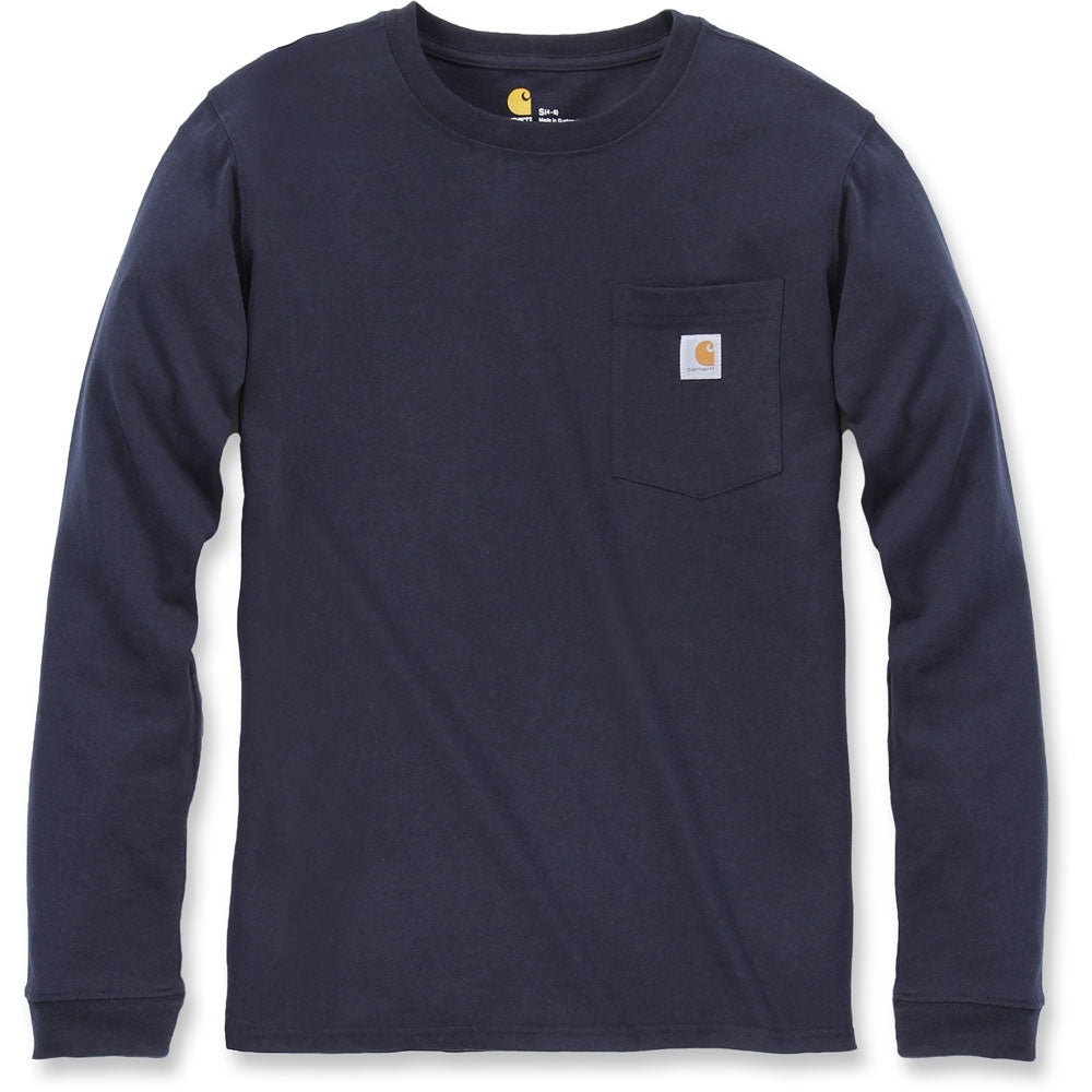 Carhartt Womens Pocket Workwear Rib Knit Long Sleeve T Shirt