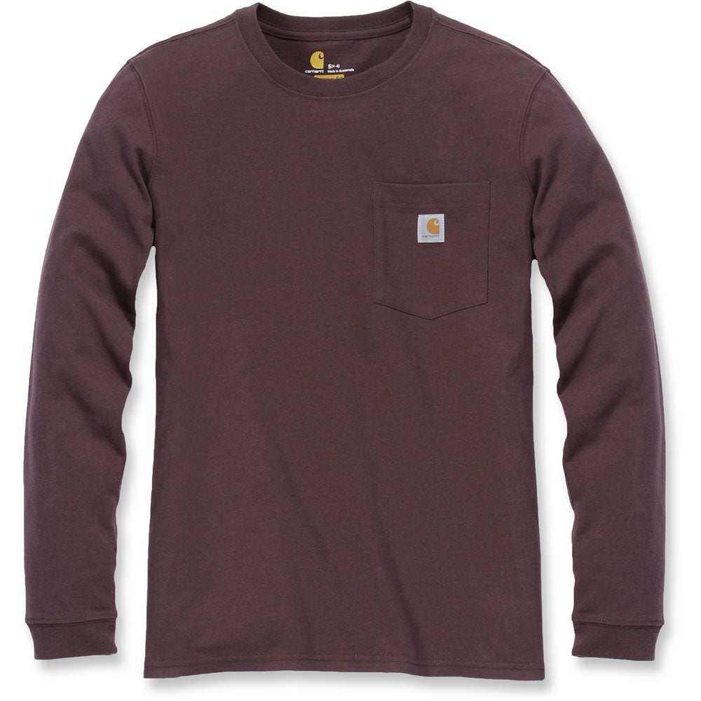 Carhartt Womens Pocket Workwear Rib Knit Long Sleeve T Shirt