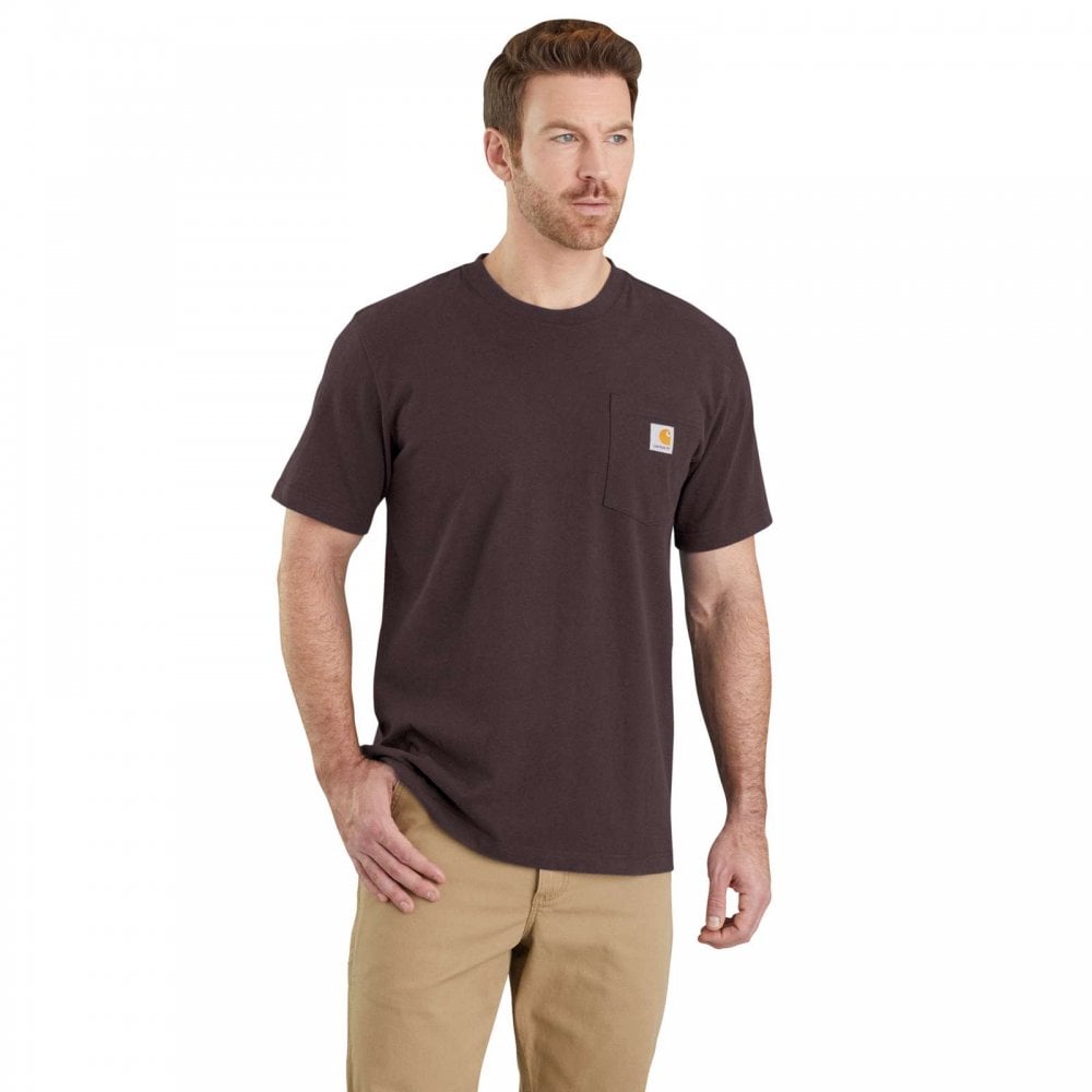 Relaxed Fit Heavyweight Short-Sleeve K87 Pocket T-Shirt - Dark Sepia