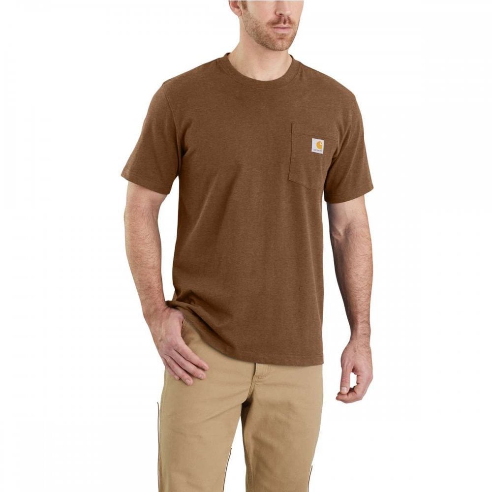 Relaxed Fit Heavyweight Short-Sleeve K87 Pocket T-Shirt - Oiled Walnut Heather