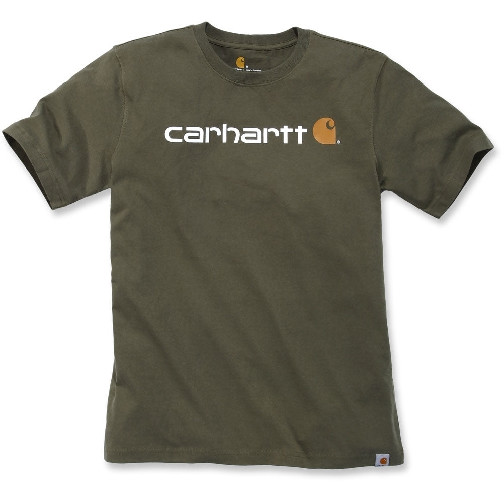 Carhartt Mens Core Logo Graphic Cotton Short Sleeve T-Shirt