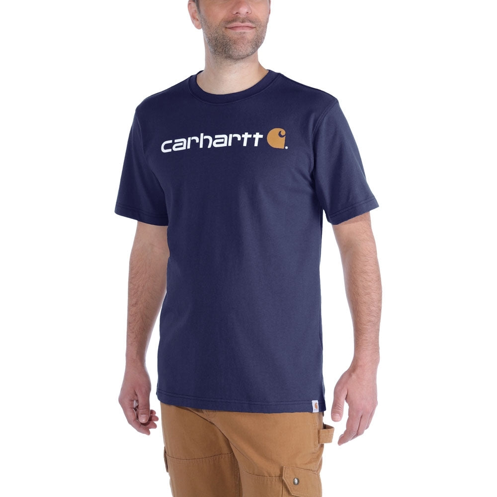 Carhartt Mens Core Logo Graphic Cotton Short Sleeve T-Shirt