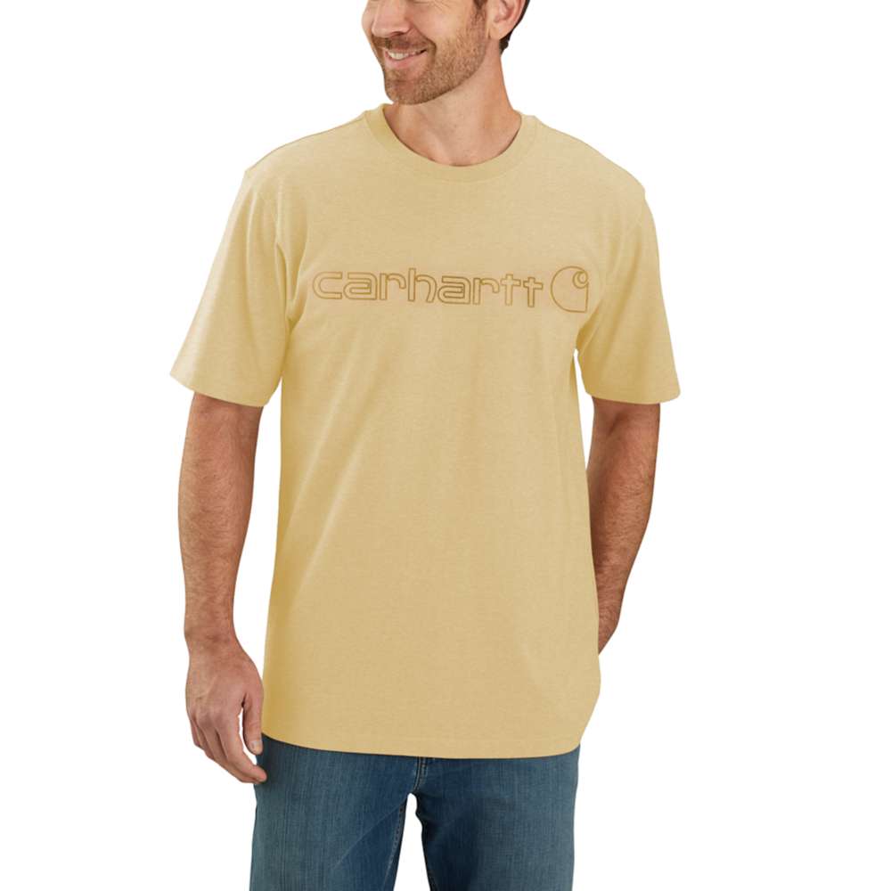 Carhartt Mens Core Logo Graphic Cotton Short Sleeve T-Shirt