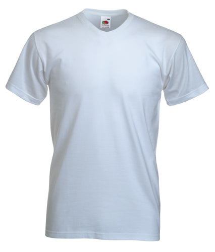 Fruit of the Loom High V-Neck Valueweight Cotton T Shirt
