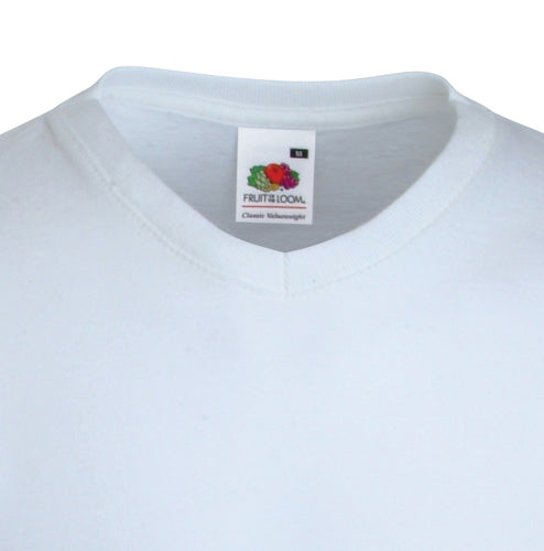 Fruit of the Loom High V-Neck Valueweight Cotton T Shirt